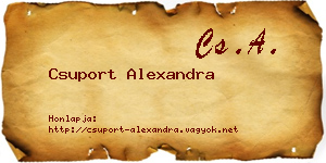 Csuport Alexandra névjegykártya