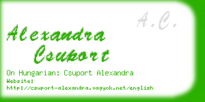 alexandra csuport business card